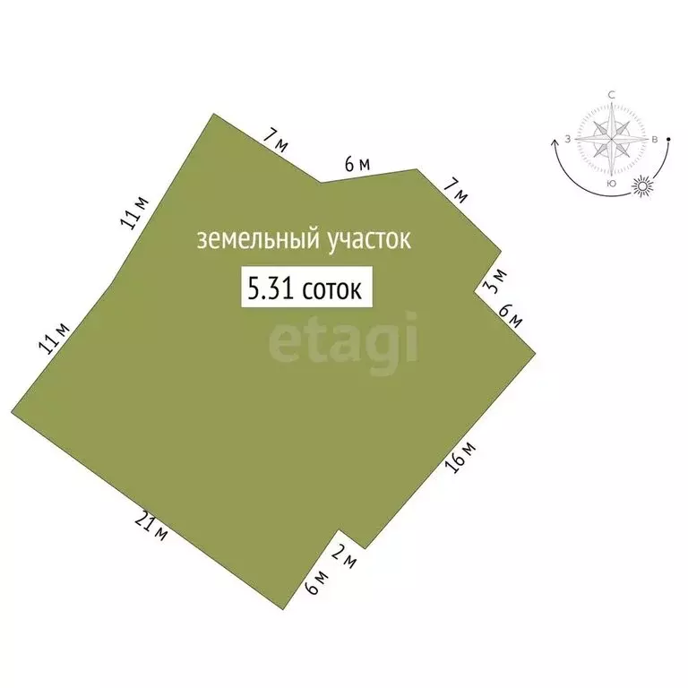 Участок в Новосибирск, улица Лескова (5.31 м) - Фото 0