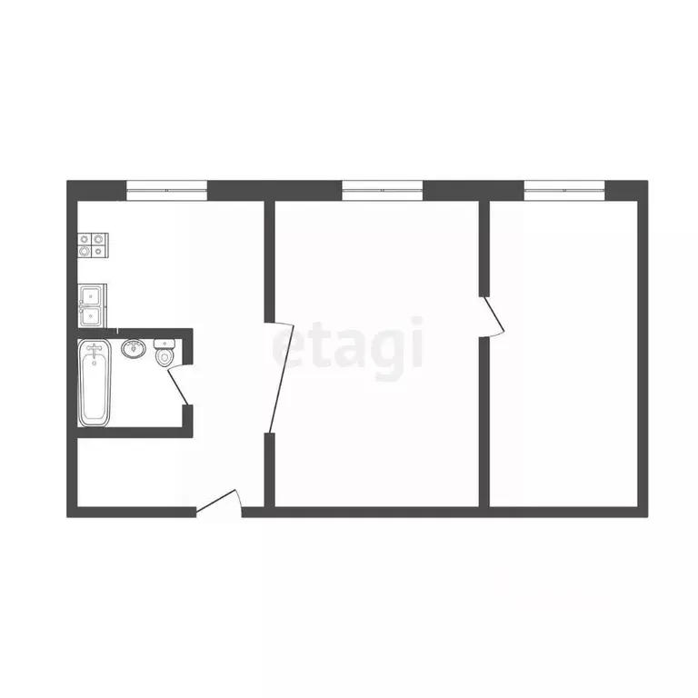 2-к кв. Костромская область, Кострома ул. Ивана Сусанина, 73 (42.5 м) - Фото 0