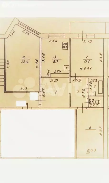 3-комнатная квартира: Липецк, Первомайская улица, 38 (62.3 м) - Фото 1