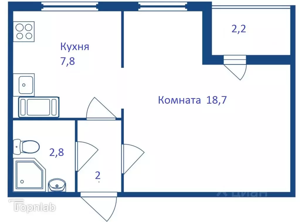 1-к кв. Санкт-Петербург дор. Муринская, 8к1 (32.5 м) - Фото 1
