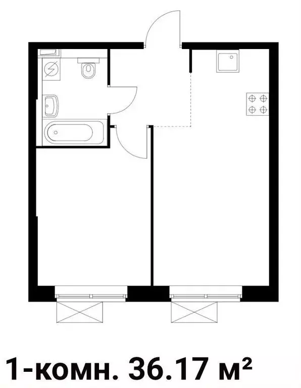 1-комнатная квартира: Москва, Новохохловская улица, 15к1 (36 м) - Фото 1