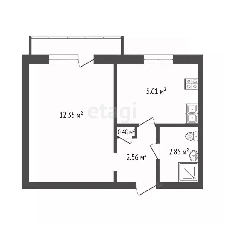 1-к кв. Ростовская область, Азовский район, с. Кулешовка Крестьянская ... - Фото 2