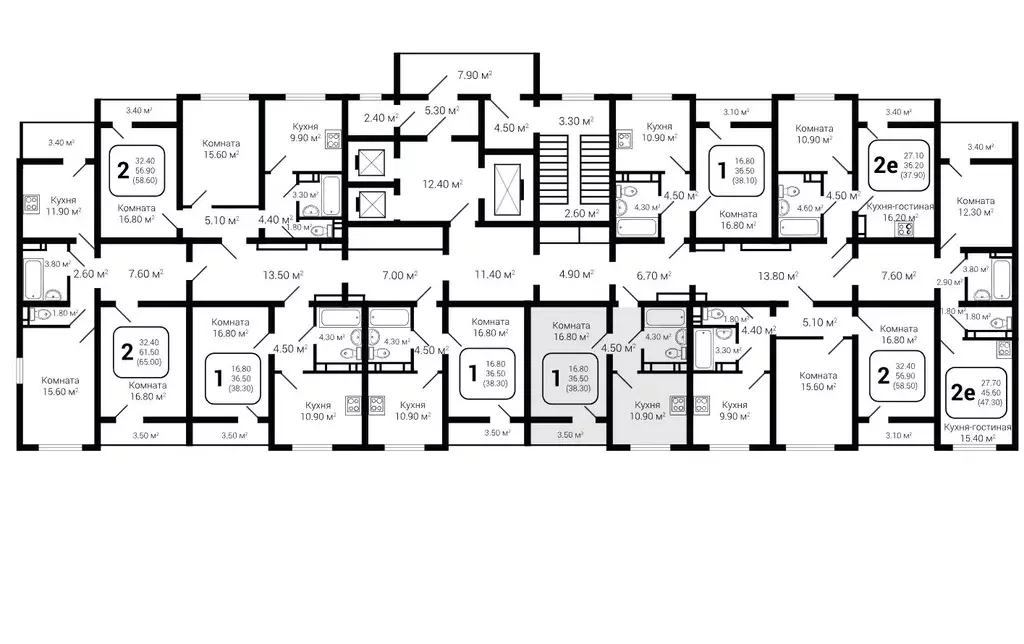 2-к кв. Воронежская область, Воронеж ул. Пескова, 8 (65.5 м) - Фото 2