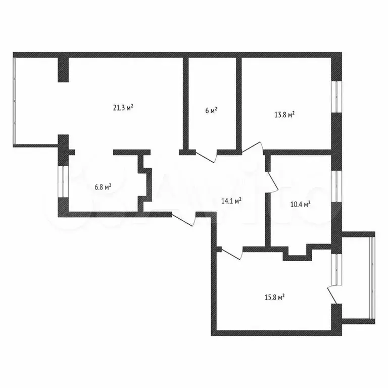 4-к. квартира, 89,1 м, 2/5 эт. - Фото 0