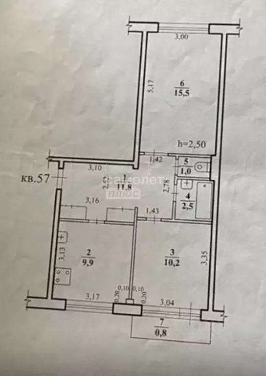 2-к кв. Забайкальский край, Чита Магистральная ул., 48 (50.9 м) - Фото 1