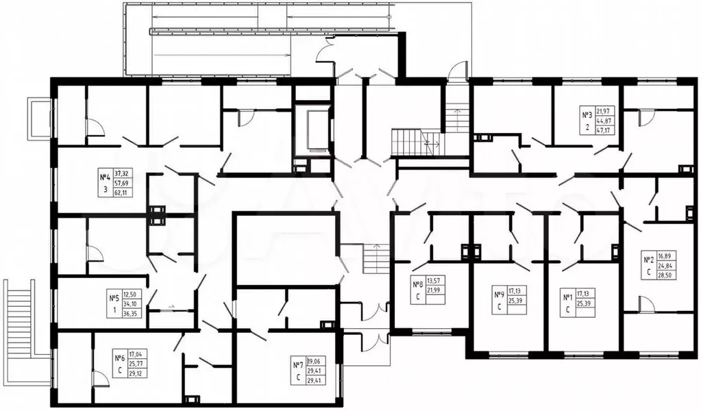 Квартира-студия, 29,1м, 1/8эт. - Фото 1