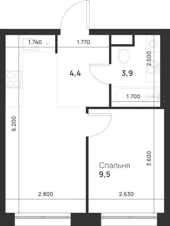 1-комнатная квартира: Москва, НАО, район Коммунарка, улица Разведчика ... - Фото 2