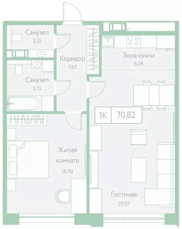 1-к кв. Хабаровский край, Хабаровск Доступный пер., 14 (70.82 м) - Фото 1