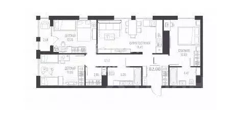 3-к кв. Курская область, Курск ул. Чехова, 3 (79.2 м) - Фото 1