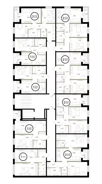 2-комнатная квартира: Тюмень, улица Александра Звягина, 5 (54.68 м) - Фото 1