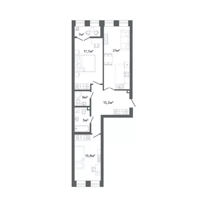 2-комнатная квартира: Екатеринбург, улица Мира, 47 (81.1 м) - Фото 1