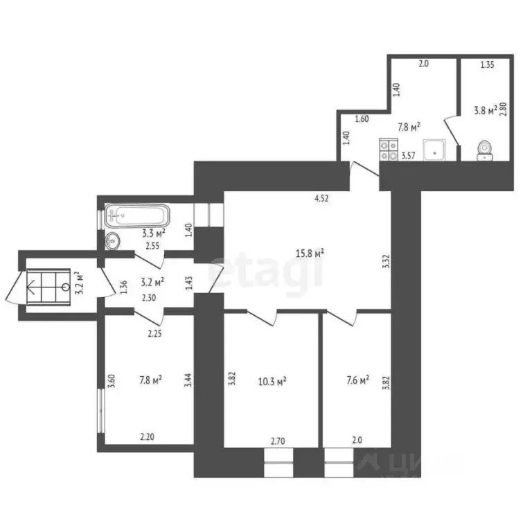 2-к кв. Крым, Ялта ул. Маршака, 3 (62.8 м) - Фото 1