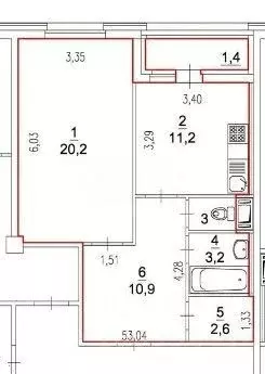 1-к кв. Санкт-Петербург Кременчугская ул., 13к2 (49.5 м) - Фото 2