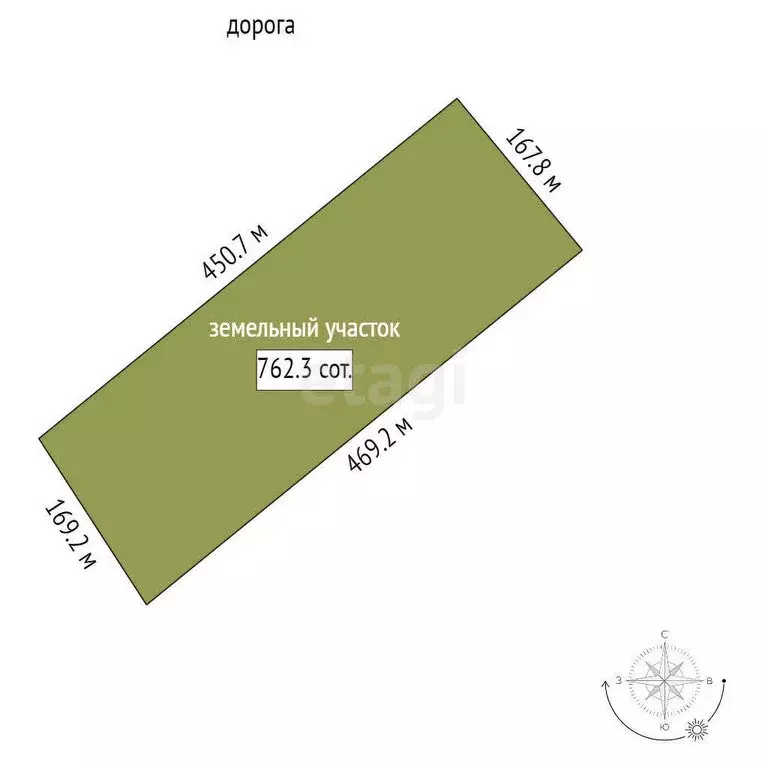 Участок в Батальненское сельское поселение, село Южное, Лазурная улица ... - Фото 1