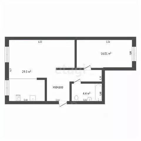 2-к кв. Калининградская область, Калининград ул. Добролюбова, 48 (65.1 ... - Фото 1