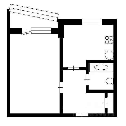 1-к кв. Новосибирская область, Новосибирск ул. Есенина, 12 (32.0 м) - Фото 2