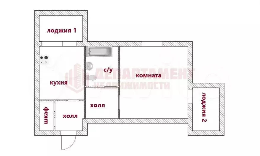 1-к. квартира, 37,4 м, 3/9 эт. - Фото 0