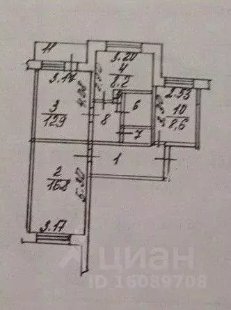 3-к кв. Белгородская область, Белгород ул. Буденного, 2 (61.6 м) - Фото 1