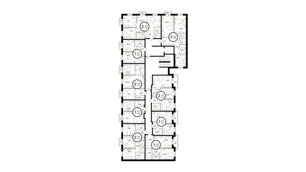 2-комнатная квартира: Тюмень, улица Александра Звягина, 3 (53.54 м) - Фото 1