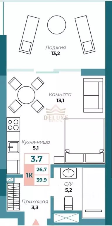 1-к кв. Крым, Алушта ул. Набережная, 18 (39.6 м) - Фото 1