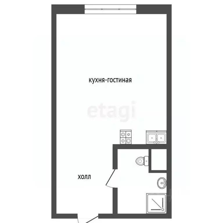 Студия Крым, Евпатория ул. Некрасова, 41 (18.1 м) - Фото 2