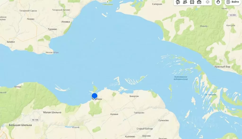 Участок в Татарстан, Тукаевский район, Калмиинское с/пос, д. Кырныш ... - Фото 1