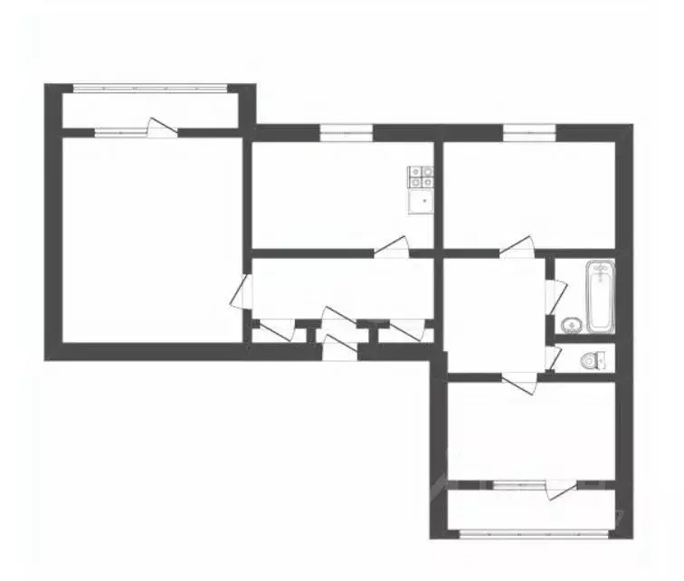 3-к кв. Воронежская область, Борисоглебск Первомайская ул., 77 (71.4 ... - Фото 1