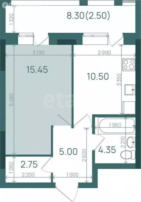 1-комнатная квартира: Казань, улица Алексея Козина, 9 (50.8 м) - Фото 1
