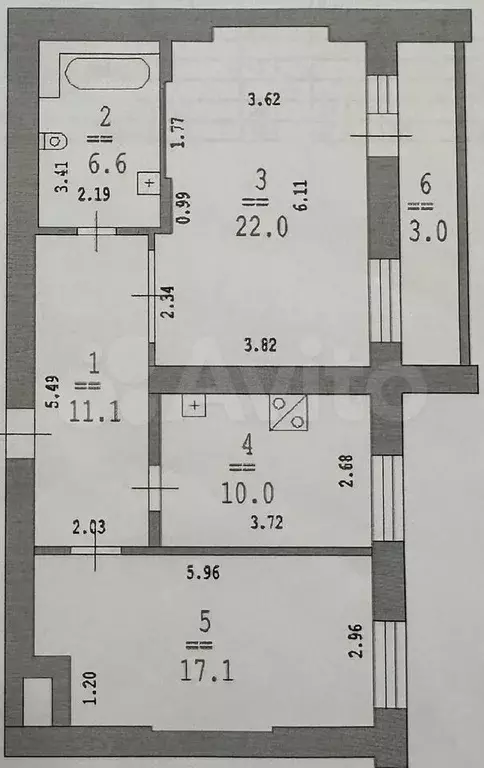 2-к. квартира, 69,8 м, 4/12 эт. - Фото 0