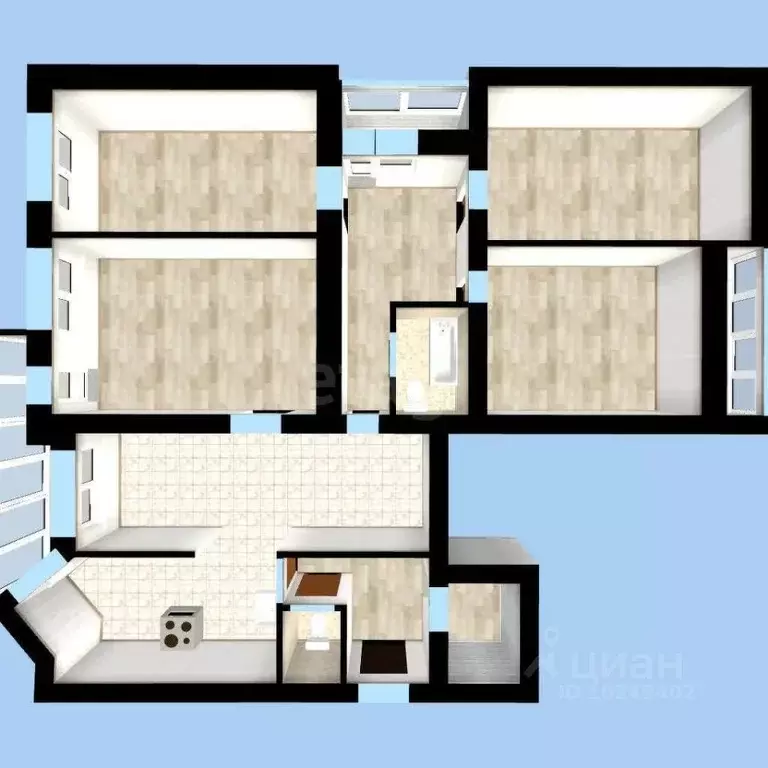 4-к кв. Башкортостан, Уфа ул. Цюрупы, 130 (150.0 м) - Фото 2