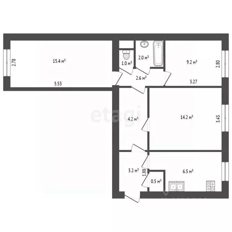 3-к кв. Санкт-Петербург просп. Просвещения, 84К1 (60.0 м) - Фото 2