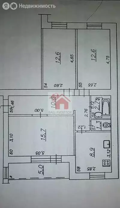 3-комнатная квартира: Самара, Чернореченская улица, 16А (64.6 м) - Фото 1