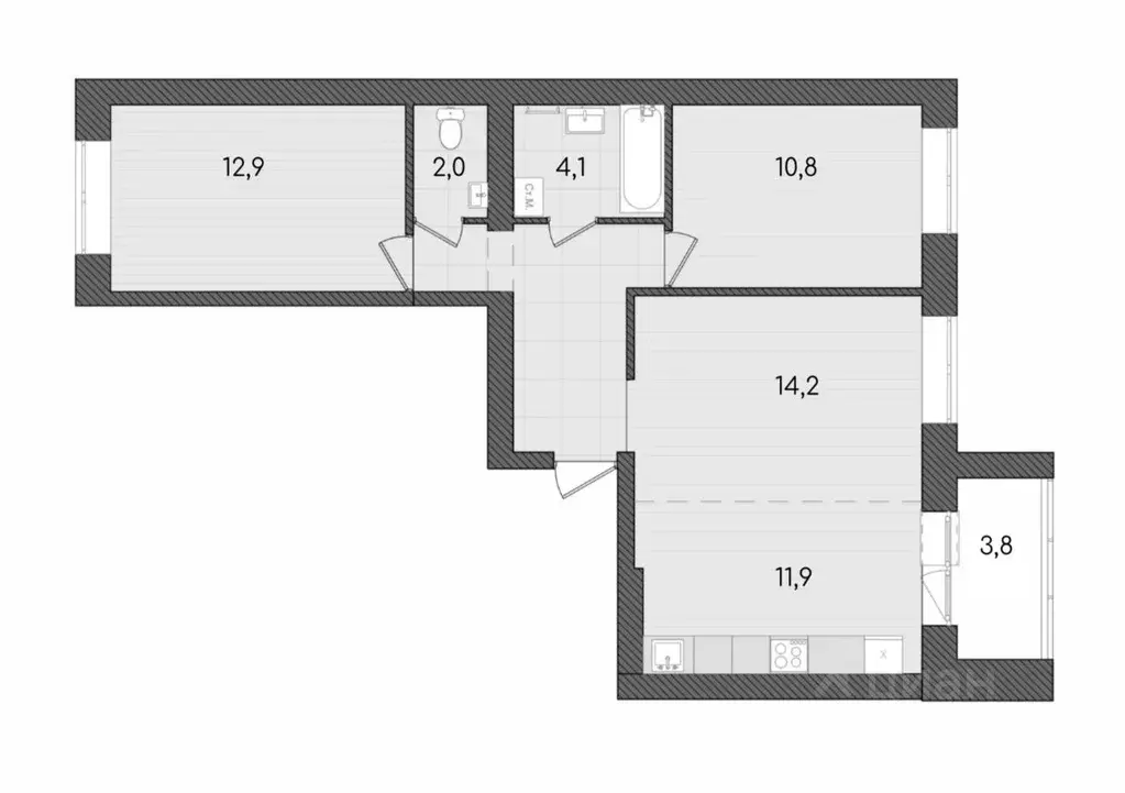 3-к кв. Кировская область, Киров ул. Капитана Дорофеева, 22 (68.2 м) - Фото 1