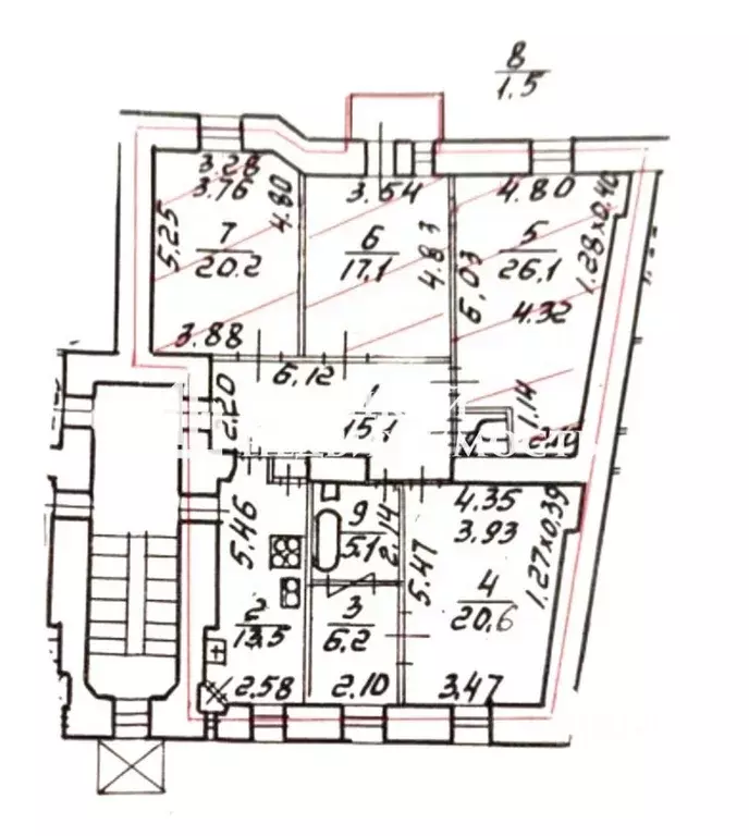 5-к кв. Санкт-Петербург Малая Посадская ул., 15Б (125.4 м) - Фото 2