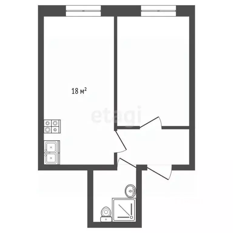 1-к кв. Санкт-Петербург Московское ш., 3к5 (40.6 м) - Фото 2