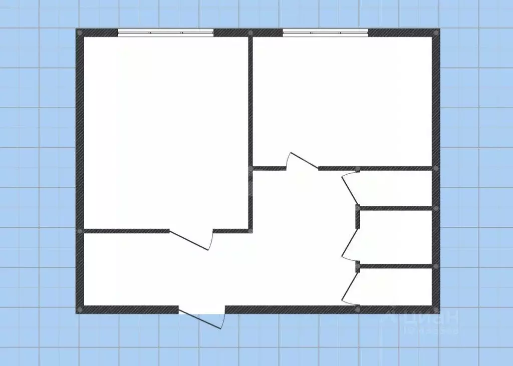 1-к кв. Белгородская область, Губкин ул. Фрунзе, 6А (39.1 м) - Фото 2
