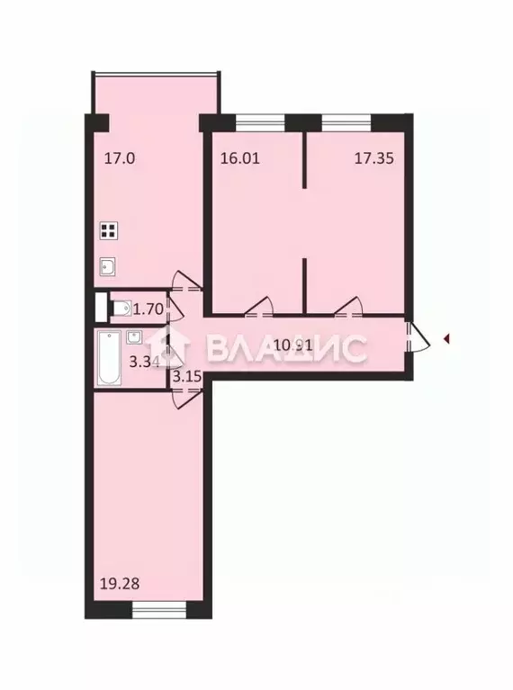 3-к кв. Владимирская область, Владимир Университетская ул., 11 (89.0 ... - Фото 2