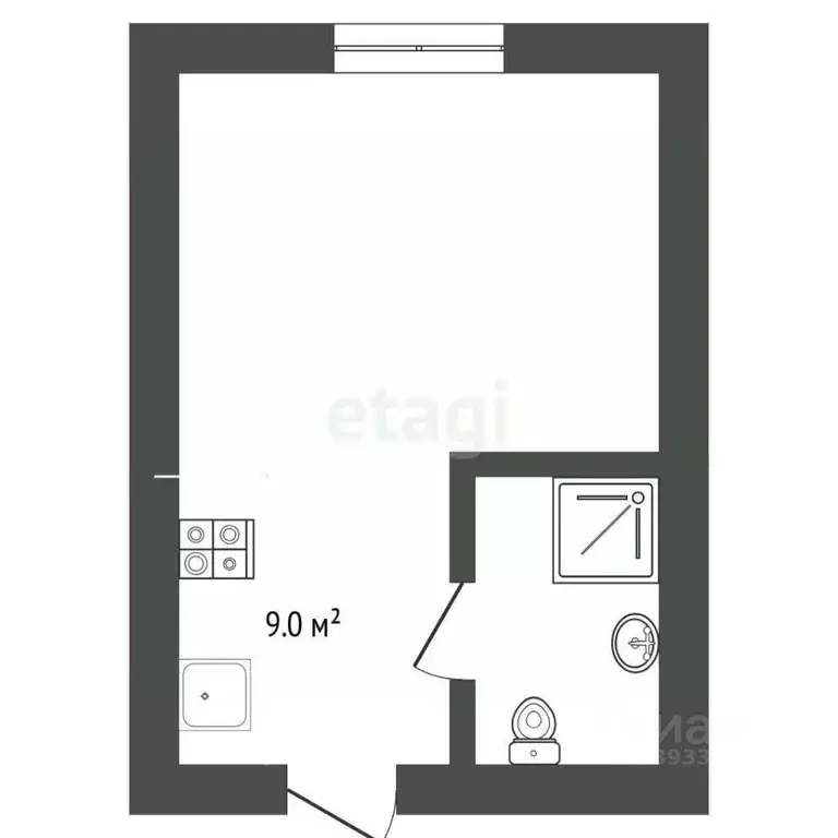 Студия Тюменская область, Тюмень ул. Карла Маркса, 108 (18.0 м) - Фото 2