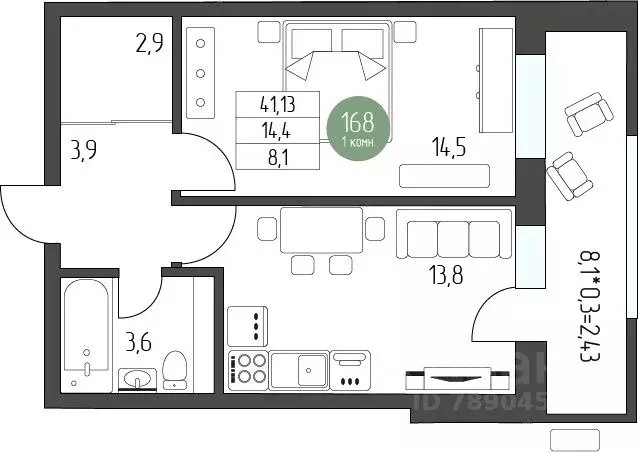 1-к кв. Краснодарский край, Темрюкский район, Тамань ст-ца ул. Карла ... - Фото 1