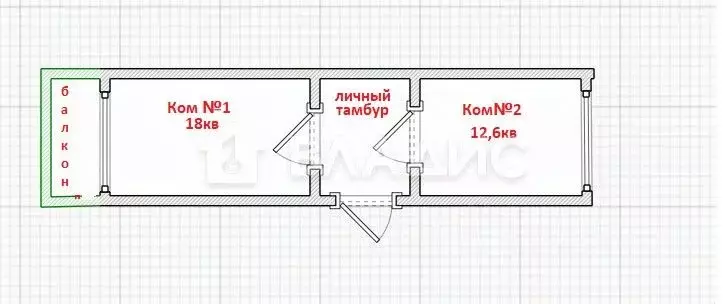 Комната Пензенская область, Пенза Медицинская ул., 8 (35.0 м) - Фото 1