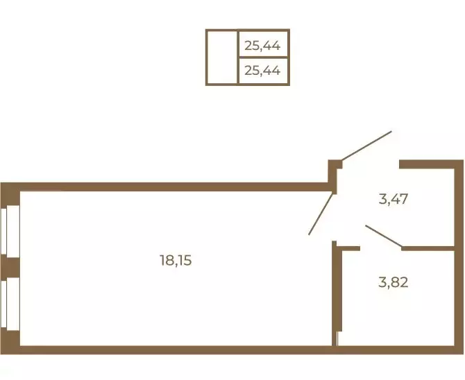 Квартира-студия: Сертолово, ЖК Новая История (25.44 м) - Фото 1
