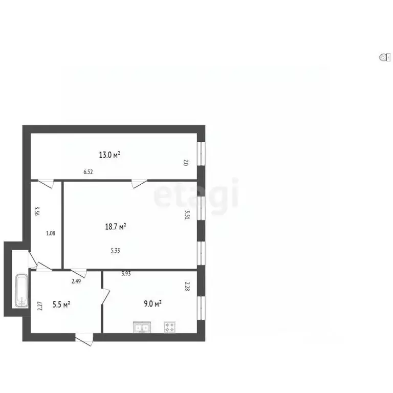 2-к кв. Санкт-Петербург ул. Моисеенко, 8/1А (50.8 м) - Фото 1