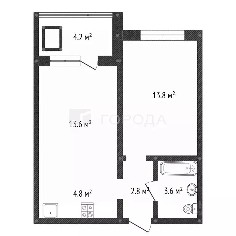 Студия Алтайский край, Барнаул ул. Советской Армии, 75 (26.9 м) - Фото 2