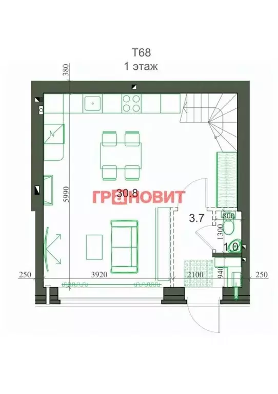 2-к кв. Новосибирская область, Новосибирский район, Мичуринский ... - Фото 1