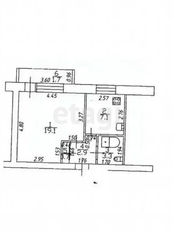 1-к кв. Татарстан, Казань ул. Юлиуса Фучика, 16 (36.6 м) - Фото 2