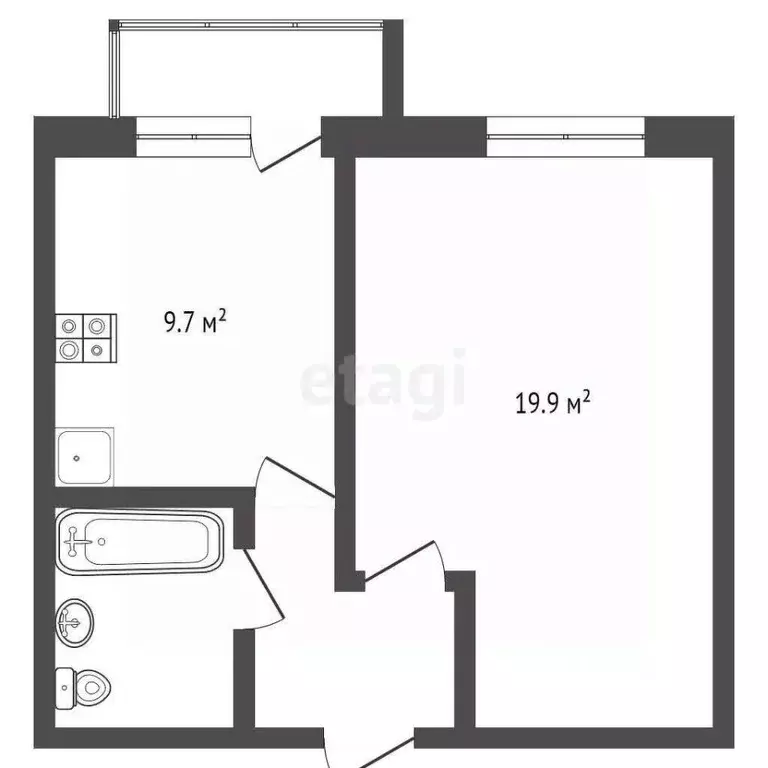 1-к кв. Москва ул. Винокурова, 17К2 (34.9 м) - Фото 1