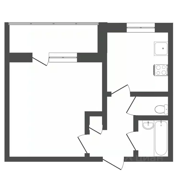 1-к кв. Пермский край, Пермь Норильская ул., 11 (38.8 м) - Фото 2