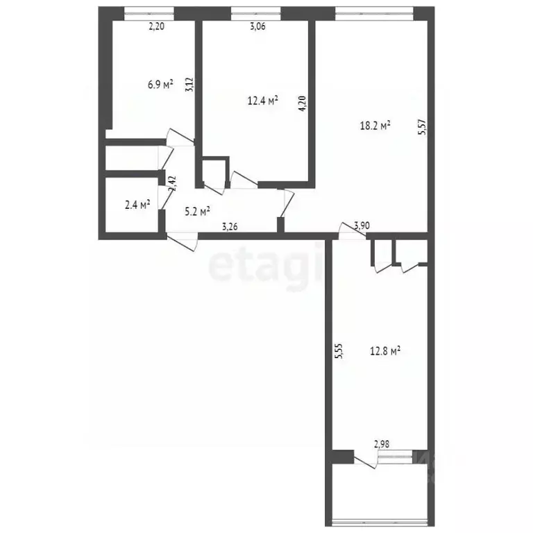 3-к кв. Кемеровская область, Кемерово просп. Ленина, 138 (60.4 м) - Фото 2