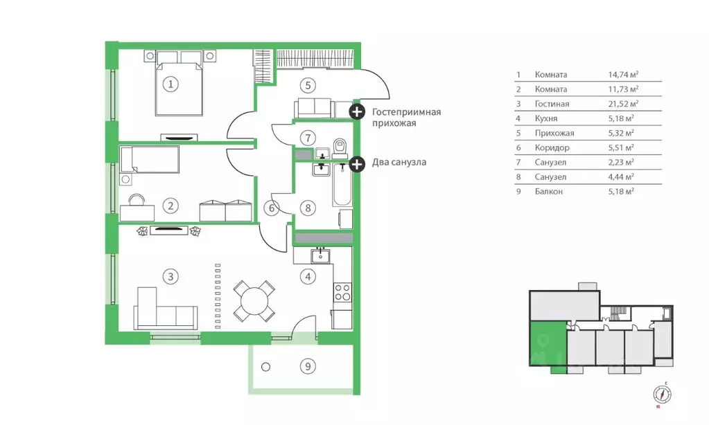 3-к кв. Карелия, Петрозаводск Древлянка-2 тер., Древлянка-6 мкр, Сампо ... - Фото 1