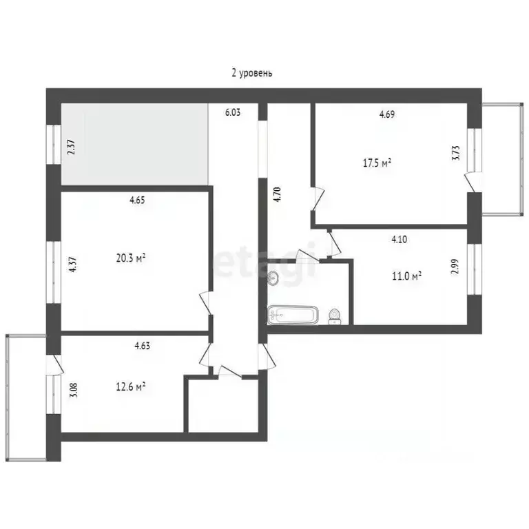 5-к кв. Вологодская область, Вологда Новгородская ул., 9В (144.0 м) - Фото 1